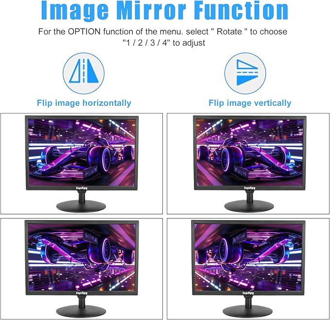 Suprlipy 21.5" FHD Mini LCD Monitor Display Screen 1920x1080 60Hz 16:9 BNC VGA - Image 5