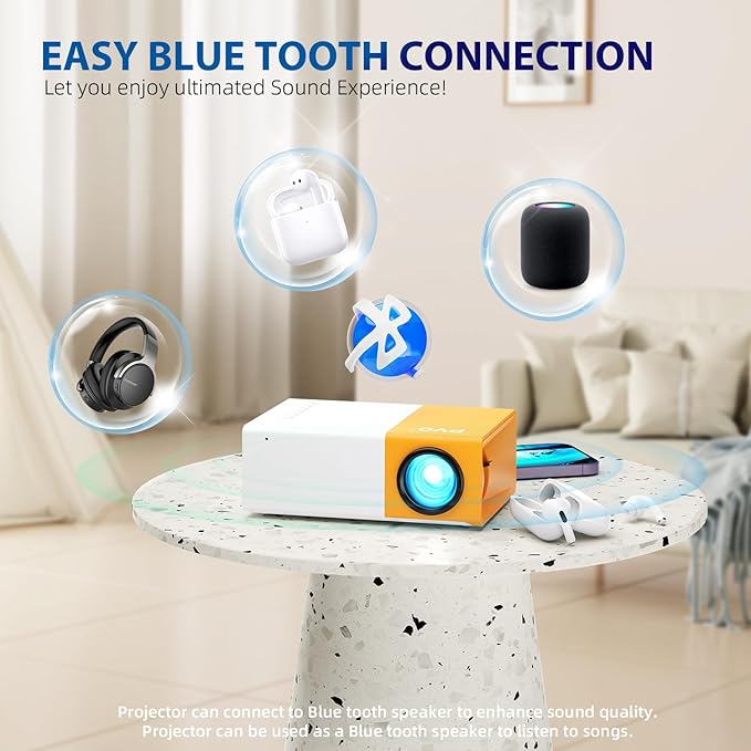 PVO Projector WiFi Portable Mini Projectors 1080P, Phone Screen Can Be Mirrored - Image 4