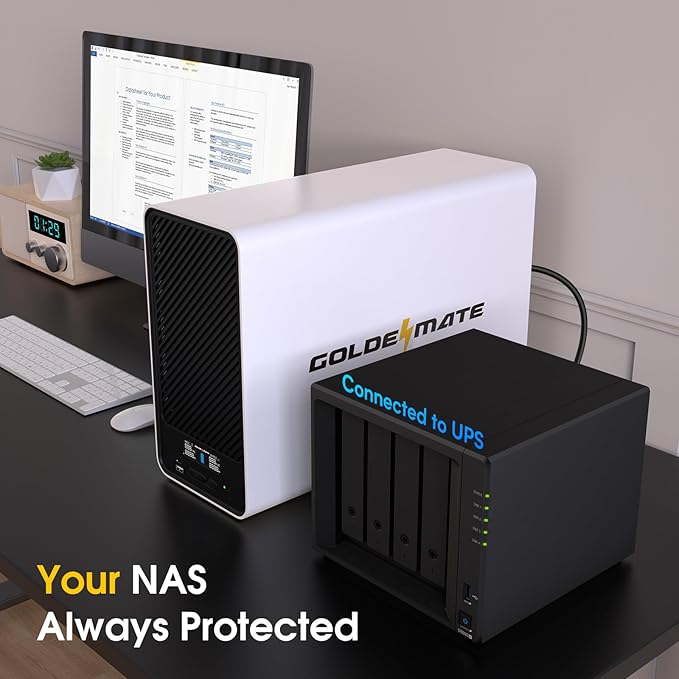 GOLDENMATE 1500VA/1000W Lithium UPS Battery Backup and Surge Protector - Image 4