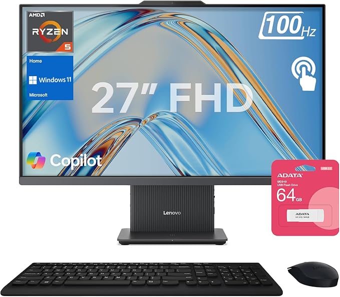 Lenovo IdeaCentre Business All-in-One, AMD Ryzen 5 7535HS, 32GB DDR5 RAM by LENOVO