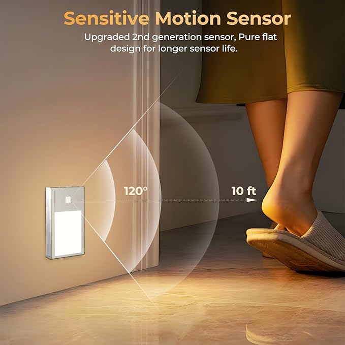 VST Motion Sensor Step Night Light, Rechargeable Battery Powered Led Light - Image 4