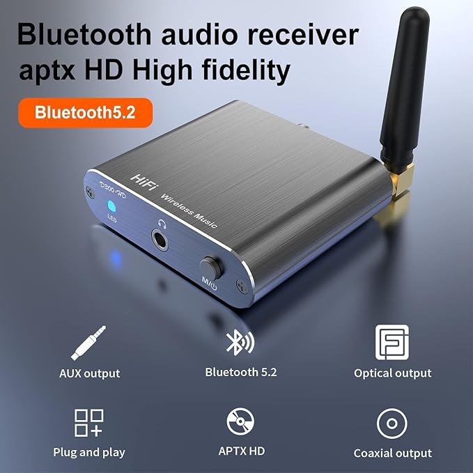 Bluetooth Receiver for Home Stereo, DAC Bluetooth 5.3 Adapter - Image 3
