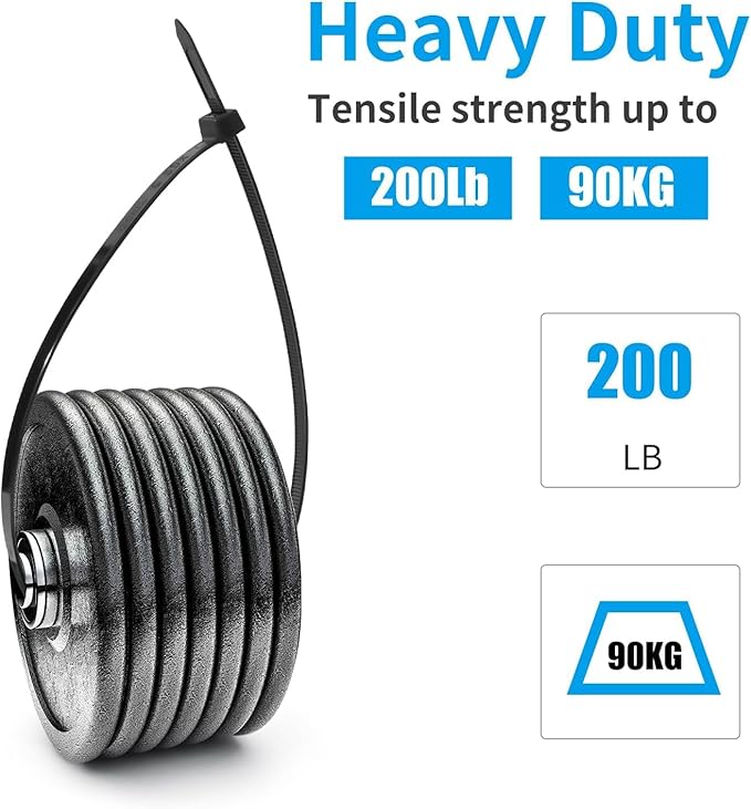 XINGO 24 Inch White Large Zip Ties Heavy Duty 500 Pack, 200 LBS Ultra Strong - Image 4