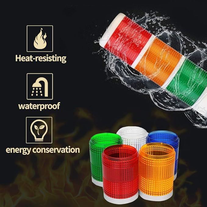 YJINGRUI LED Industrial Signal Tower Light 5 Colors Flash LED Light - Image 3