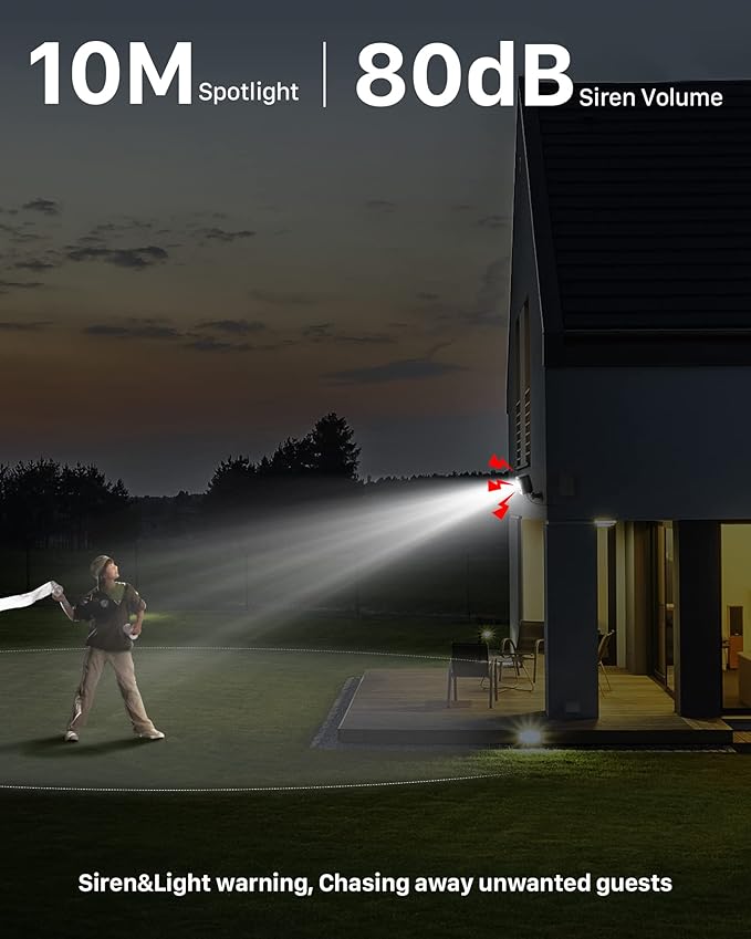 IHOXTX Security Cameras Wireless Outdoor, Flood Light Solar Cameras - Image 3