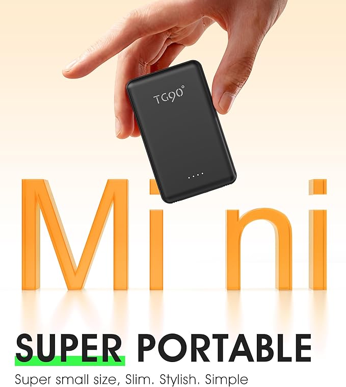 TG90° Ultra Slim 5000mAh Portable Charger Built-in Foldable AC Wall Plug and - Image 2