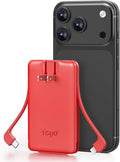 TG90° 5000mAh Mini Power Bank Built-in AC Wall Plug and Cables, Pocket Size USB by TG90%C2%B0