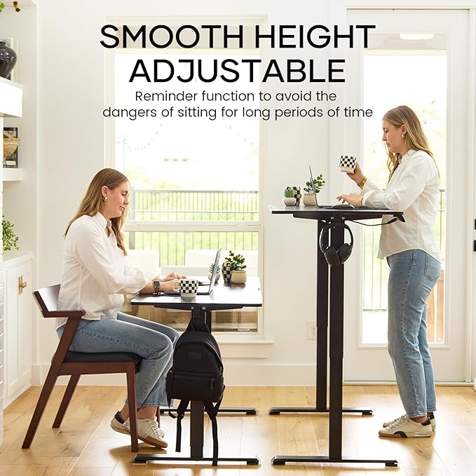 Veken 63 Inch Electric Standing Desk, Adjustable Height Office Desk - Image 6
