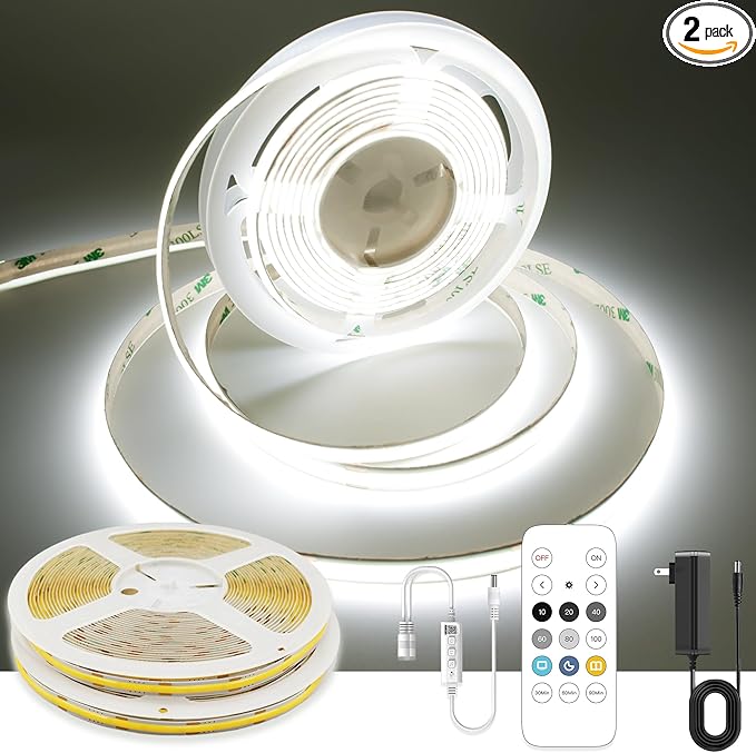 AXMOTUT 32.8ft White COB LED Strip Light, High Bright LED Strips by AXMOTUT