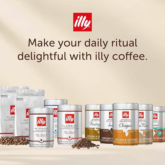 illy Whole Bean Coffee, Classico Medium & Decaffeinated Roasts, 100% Arabica - Image 8