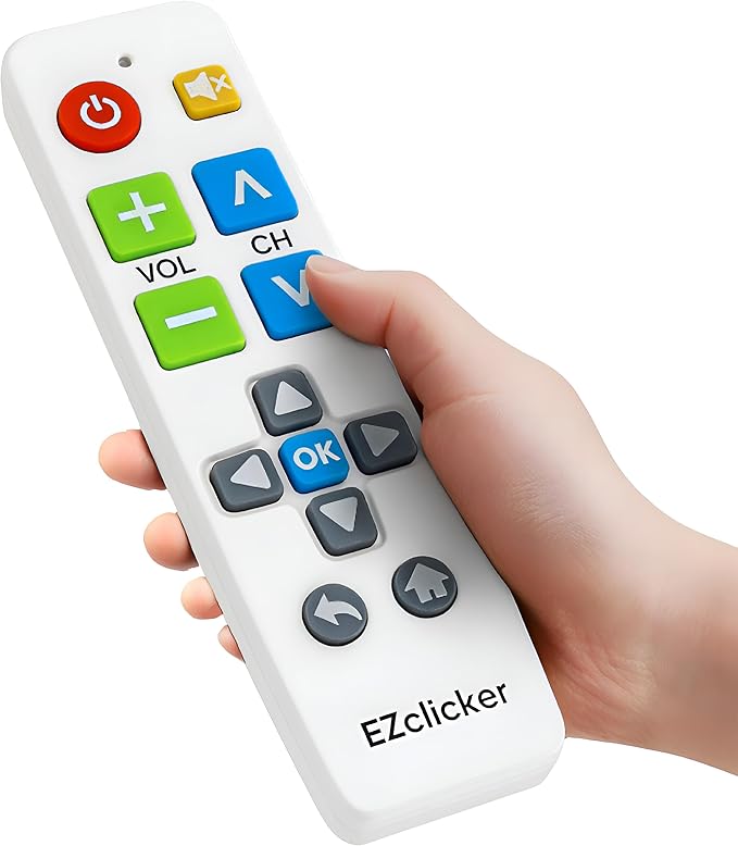 EZclicker Plus Big Button Universal TV Remote Simple Easy to Use, Works by Unknown