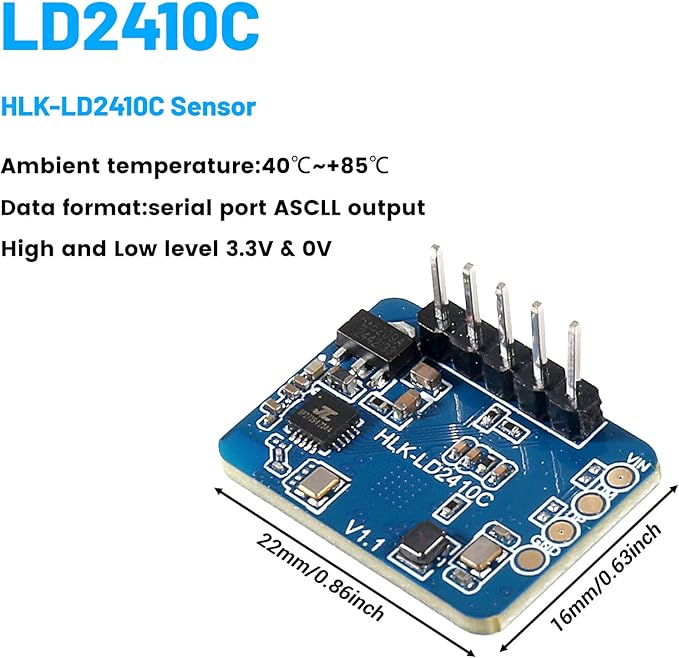 XIITIA 1pc LD2410C Human Presence Radar Sensor Module HLK-LD2410 Sensor Module - Image 5