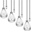 Patelai 4 Pieces Ceiling Fan Pull Chain Extender Ornament 12 Inch Ceiling Pull by Patelai