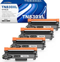 Compatible TN830XL Black Toner 4 Pack Replacement by colorfly
