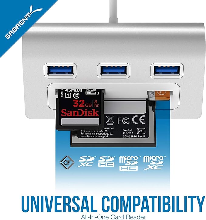 SABRENT Premium 3 Port Aluminum USB 3.0 Hub - Image 4
