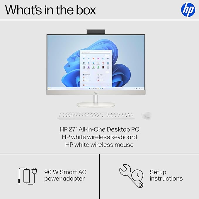 HP 27" FHD Touchscreen All-in-One Desktop Computer, 16GB DDR5 RAM 512GB SSD - Image 5