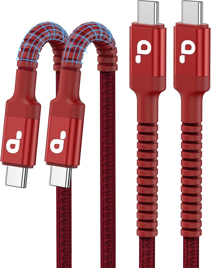 USB C to C Cable 10FT, Long Type C Fast Charging Cable Nylon Braided USBC by PRAKIE
