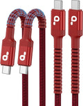 USB C to C Cable 10FT, Long Type C Fast Charging Cable Nylon Braided USBC by PRAKIE