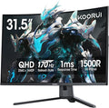 KOORUI 32 inch Curved Gaming Monitor, QHD 2K 170Hz 144Hz Monitor, 1ms 1500R by KOORUI