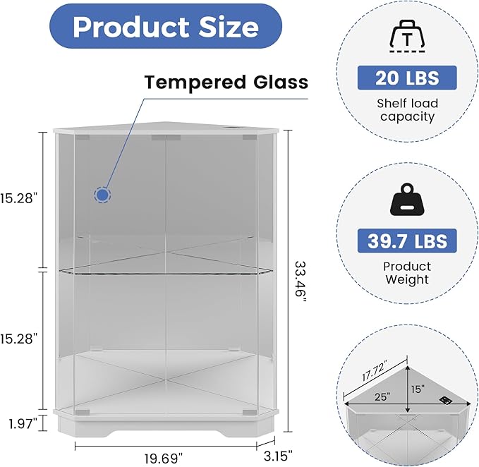 Dystler Corner Display Cabinet Set of 2 - Image 2