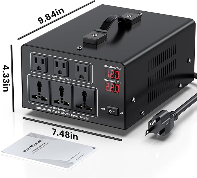6000W Voltage Converter Transformer Step Up 110V/120V to220V/240V or Step Down - Image 7