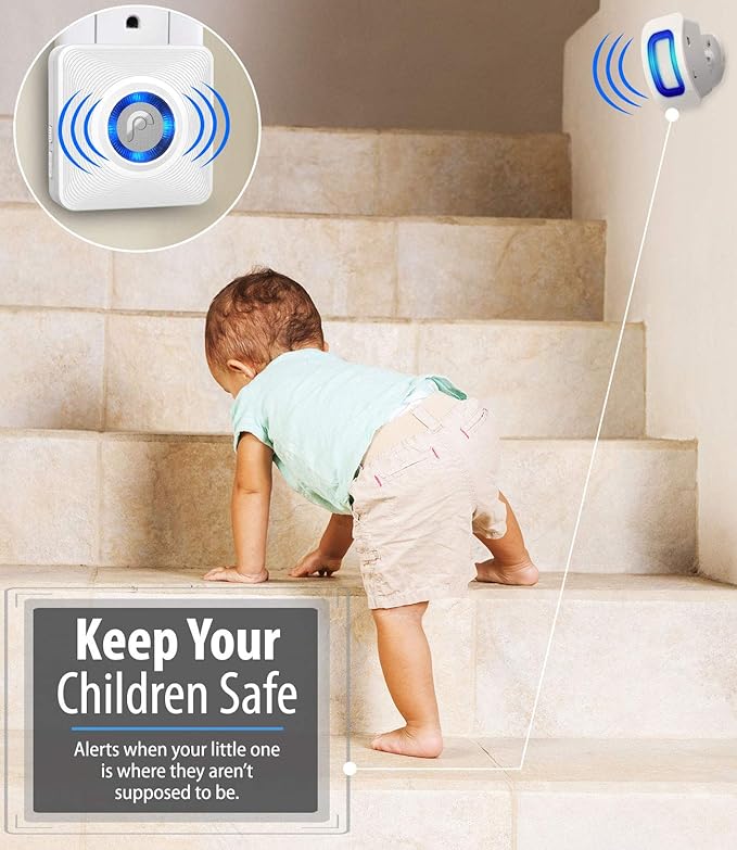 Fosmon WaveLink Door Chime Driveway Alarm Guard Wireless Motion Sensor Motion - Image 7