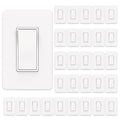 ThunderWay Matte White Single Pole Decorator Light Switch by ThunderWay