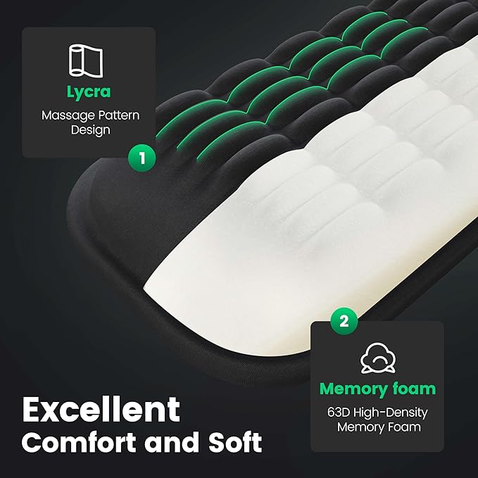 MEKASS Keyboard Wrist Rest, Soft Memory Foam Support - Image 2