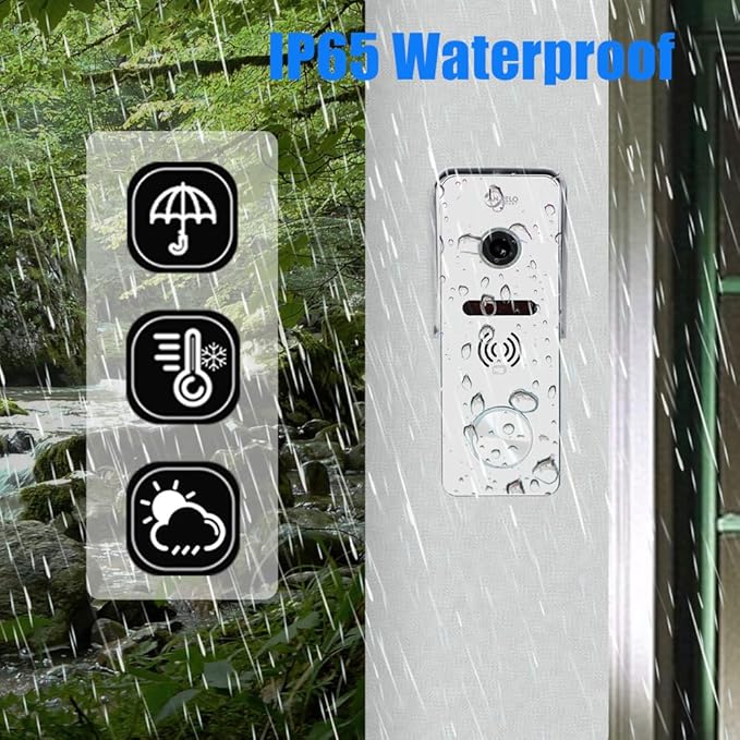 Wired Video Doorbell Intercom System 7 inch Monitor 1080P HD Camera Entry - Image 4