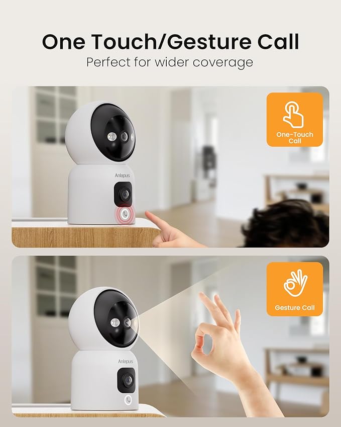 Anlapus 4 x A51D 4MP Dual Lens Indoor Security Camera, Motion Detect, Auto Track - Image 3