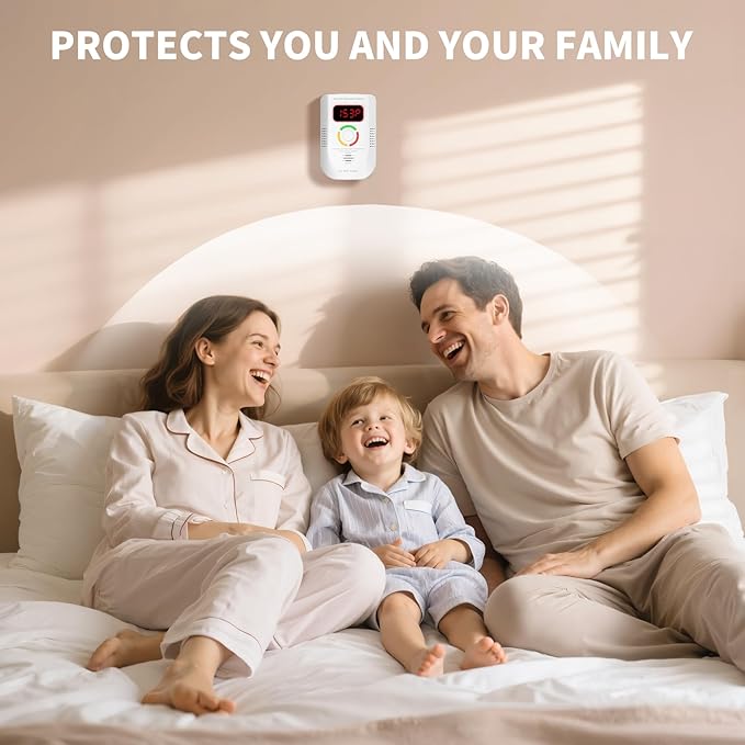 3 Pack Carbon Monoxide Detector, Plug-in Wall Carbon Monoxide Alarm, Portable - Image 5