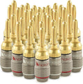 Nakamichi FanLock Excel Series 24k Gold Plated Banana Plugs 10 AWG by Nakamichi