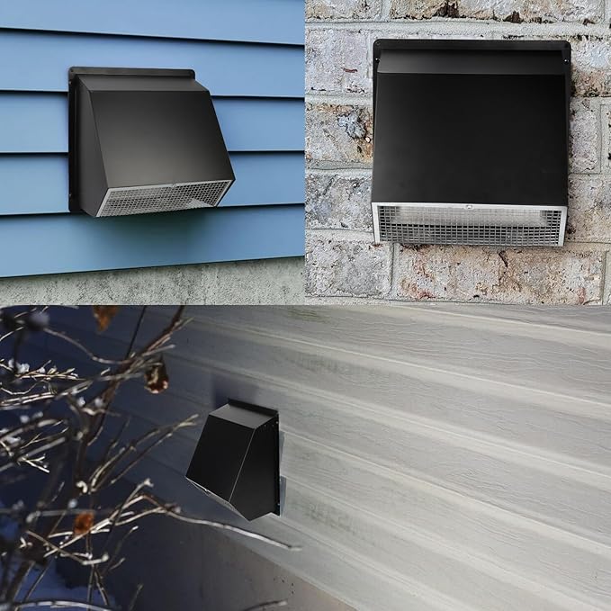 12 Inch Wall Vent Hood Exhaust Vent Cover Cap Outdoor Hooded Wall Vent - Image 7