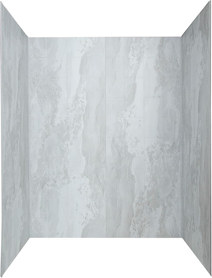 Palisade 78in x 60in x 36in Waterproof Vinyl Shower Surround Kit by PalisadeWallTilesandPlanks