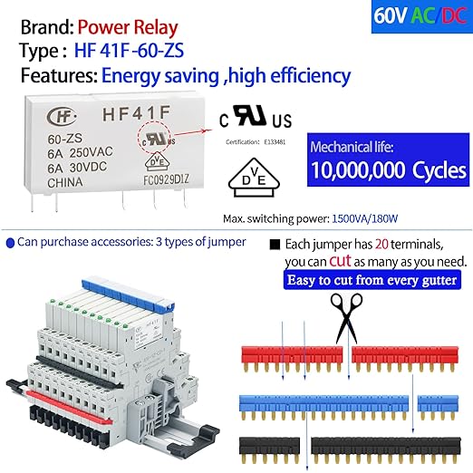 10Pcs Electromechanical Relay Miniature Power Relay 110V/ 120V AC/DC - Image 5