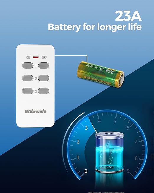 Remote Control Outlet, WILAWELS Wireless Remote Light Switch, Expandable - Image 8