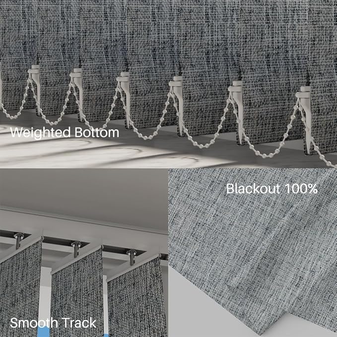 Blindify Motorized Vertical Blinds, Light Grey - Image 4