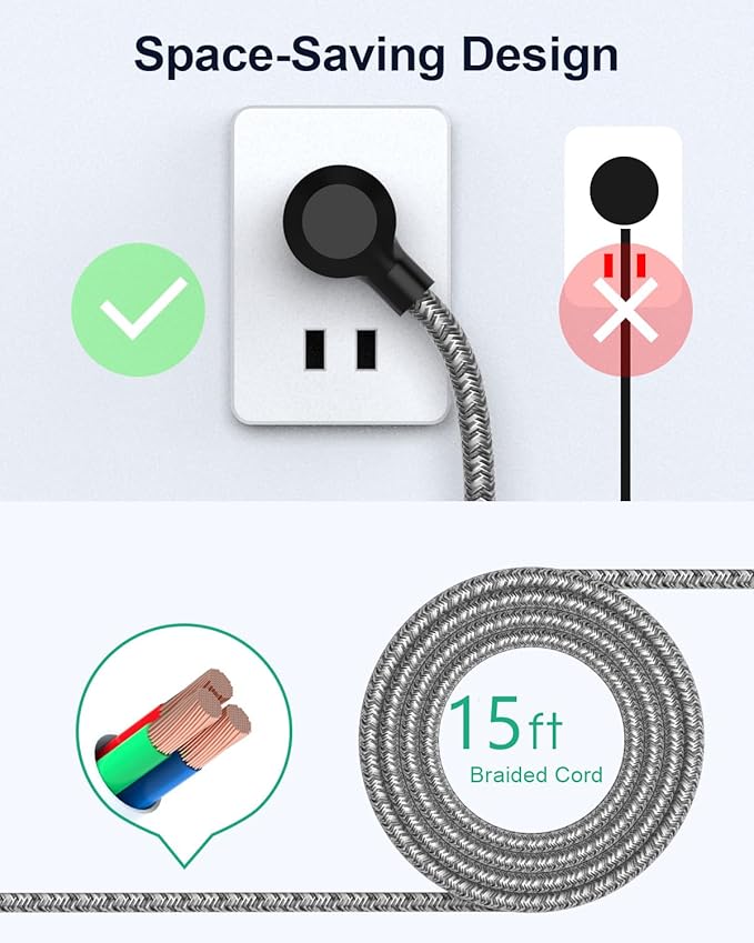 15FT Power Strip Surge Protector - Image 5