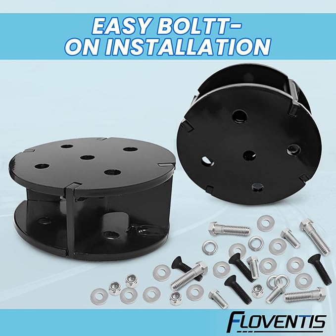 FLOVENTIS 2" Angled Air Helper Spring Spacer, Heavy-Duty Steel Compatible - Image 7