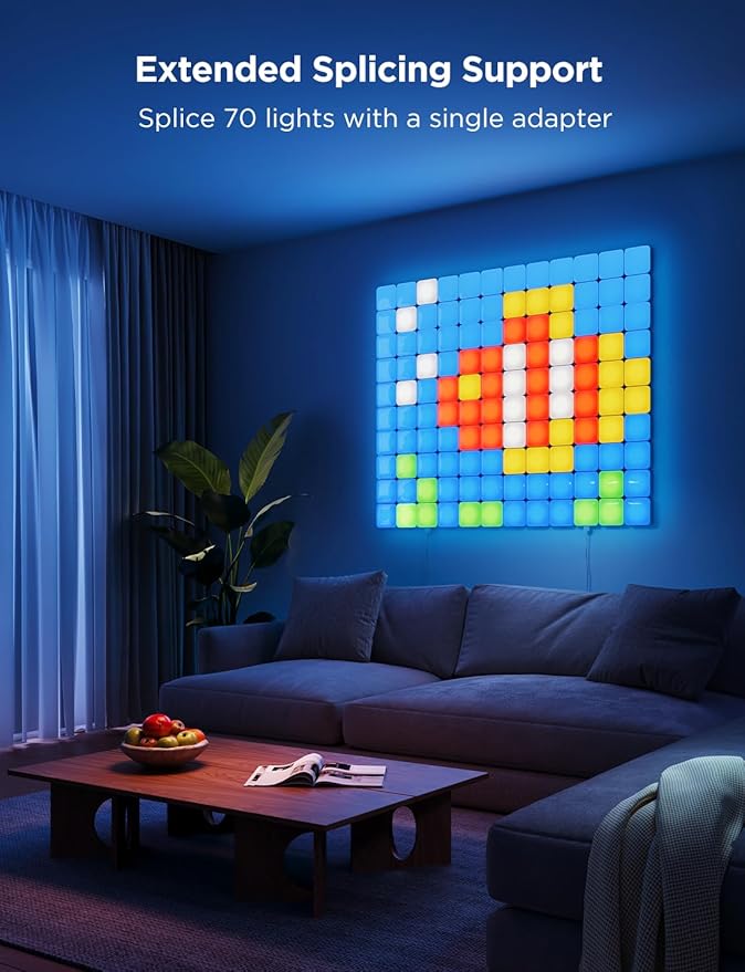 Govee Mini Panel Lights, RGBIC Wall Lights, Smart LED Wall Panels, Works - Image 5