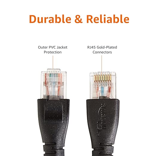 Amazon Basics RJ45 Cat 6 Ethernet Patch Cable, 1Gpbs Transfer Speed, 10 Foot - Image 3
