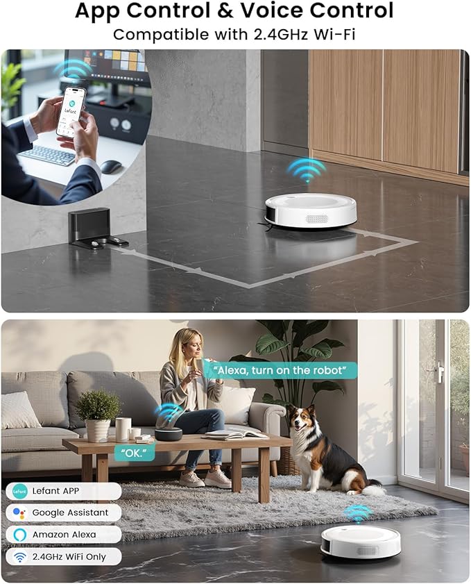 Lefant M310 Ultra Robot Vacuum and Mop, 6000Pa Suction-Slim Robotic Cleaner - Image 8