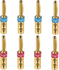 4mm Speaker Banana Plugs, 24K Gold Plated Banana Speaker Wire Banana Plugs by Togconn