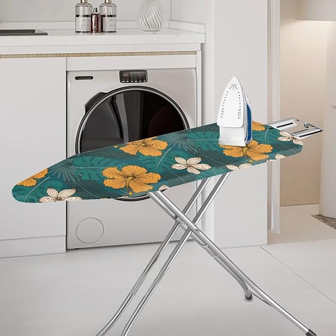 ZCFYGDX Hawaiian Flower Leaf Print Ironing Board Cover Small, Elastic Edges - Image 2