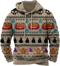 Halloween Hoodie Men Graphic Pumpkin Ghost Printed Sweatshirt Casual Trendy by Spatofa