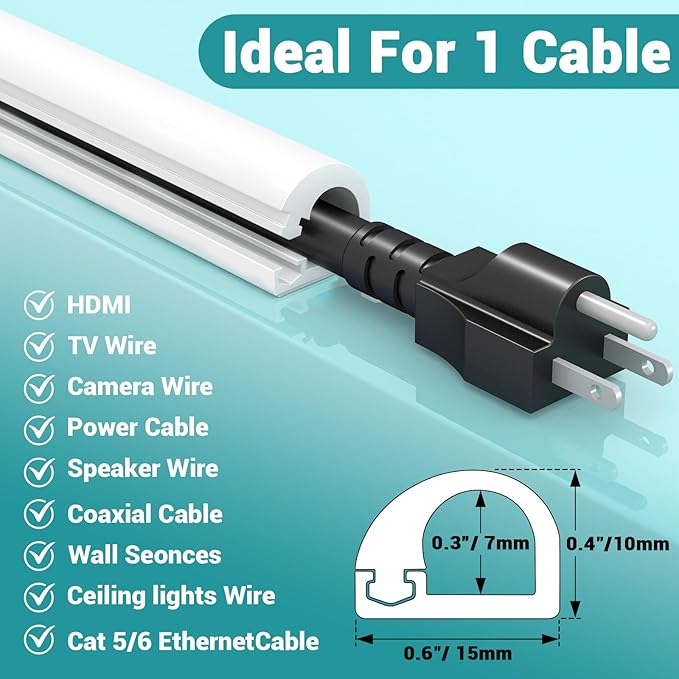 78 Inch Self-Adhesive TV Cable Hider, Home Audio Flexible Wire Cord Management - Image 2