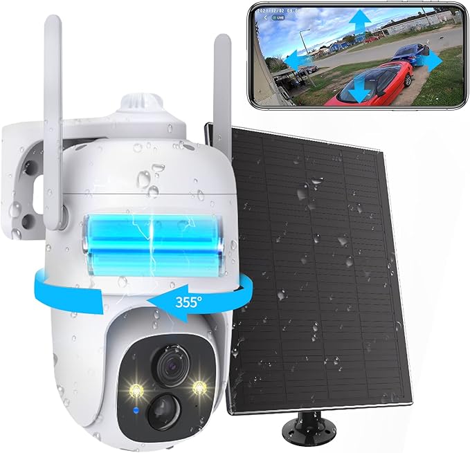 2K PTZ Solar WiFi Security Camera by ESCANU