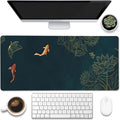 Eflxamz Large Gaming Mouse Pad, Koi Fish Ink Painting Desk Mat, Extended Big by Eflxamz