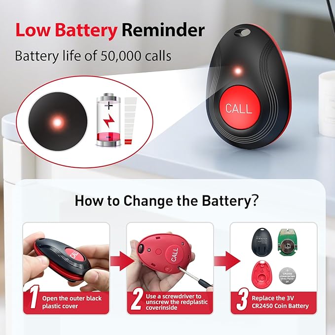 CallToU Wireless Call Button Caregiver Pager Nurse Call System - Image 9