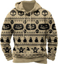 Halloween Hoodie Men Graphic Pumpkin Ghost Printed Sweatshirt Casual Trendy by Spatofa